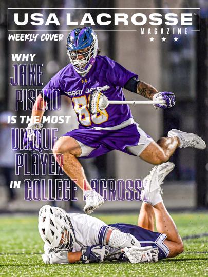 Weekly Cover featuring Albany men's lacrosse player Jake Piseno