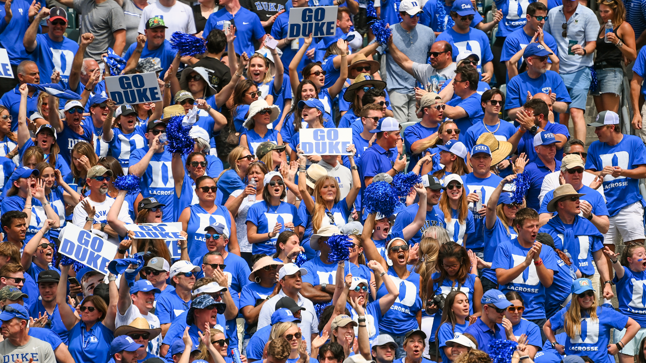 Duke fans at the 2023 NCAA men's lacrosse championship game in Philadelphia